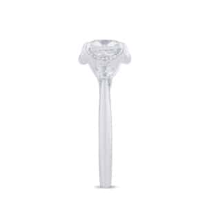 0.37ctw Diamond Cushion Halo Engagement Ring Mounting in 14k White Gold