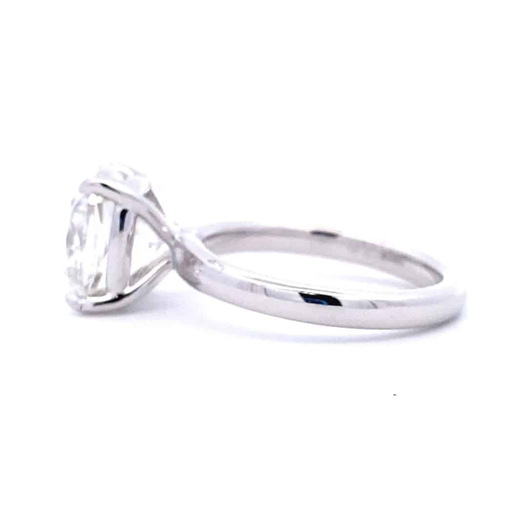Lab-Grown Cushion Diamond Solitaire Engagement Ring in 14k White Gold