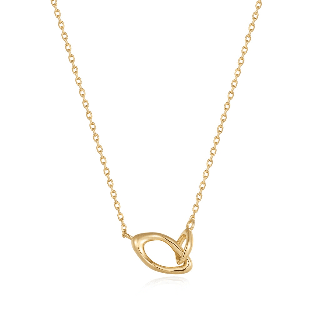 Wave Link Chain Necklace by Ania Haie - gold tone