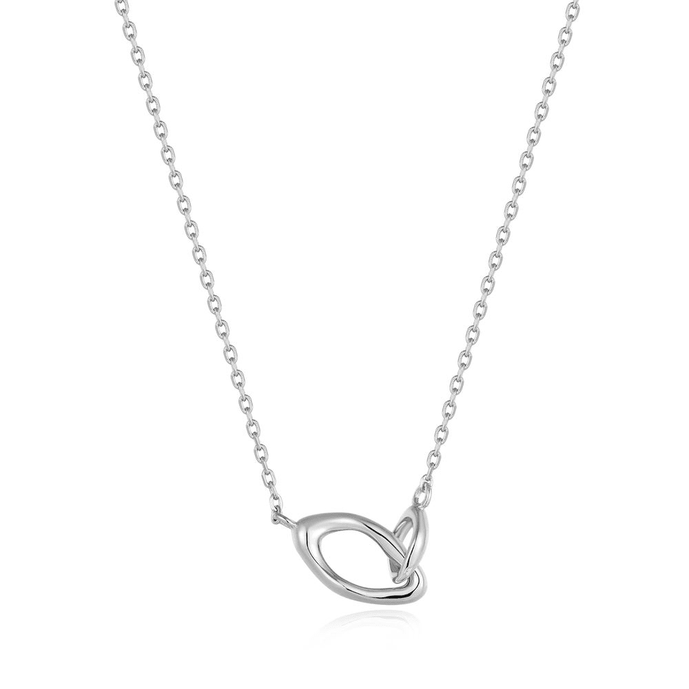 Wave Link Chain Necklace by Ania Haie - silver tone