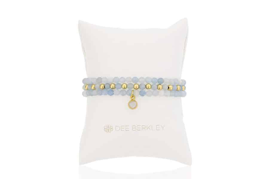 Gemstone Bead 3-Bracelet Set by Dee Berkley aquamarine
