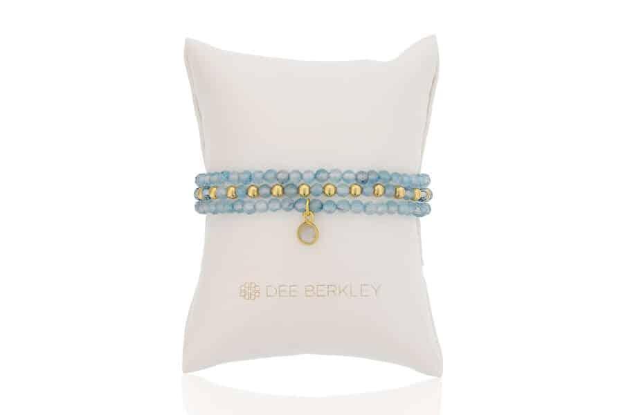 Gemstone Bead 3-Bracelet Set by Dee Berkley blue topaz