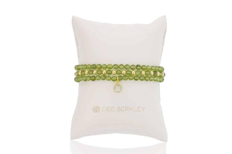 Gemstone Bead 3-Bracelet Set by Dee Berkley peridot