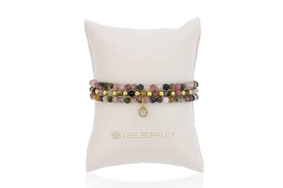 Gemstone Bead 3-Bracelet Set by Dee Berkley tourmaline