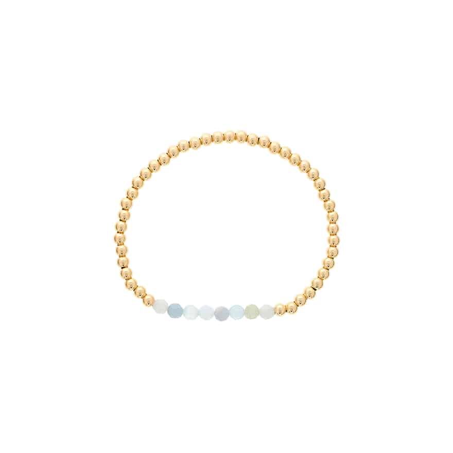Shine Bright Aquamarine Stretch Bracelet by Dee Berkley