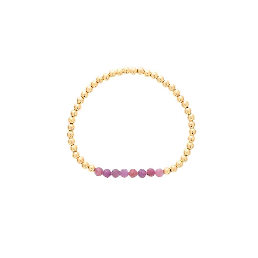 Shine Bright Ruby Stretch Bracelet by Dee Berkley