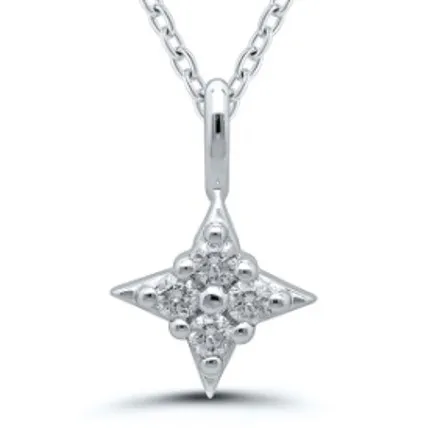 Diamond Cluster Star Necklace
