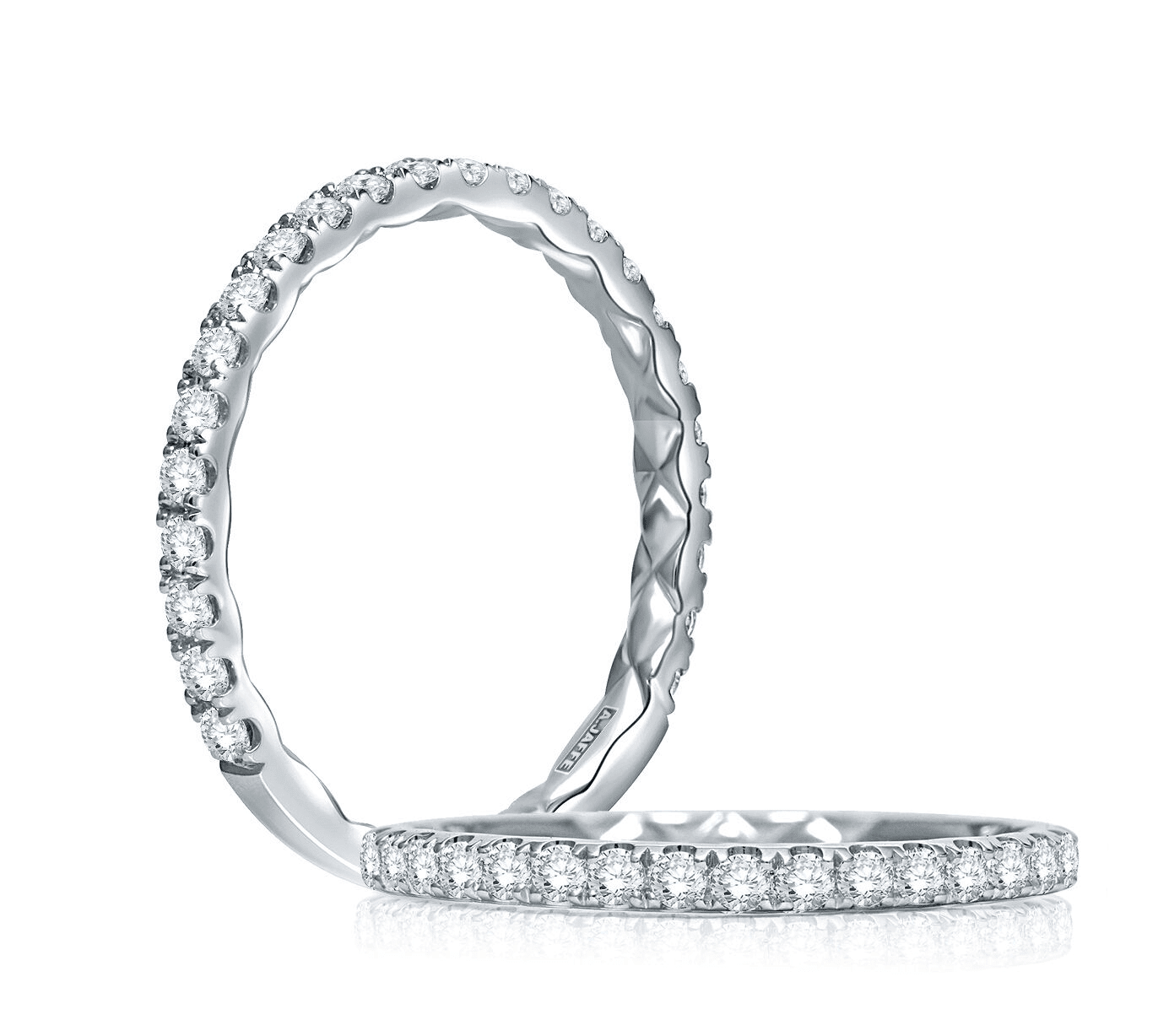 18K White Gold 0.34ctw Diamond Micropave Wedding Band