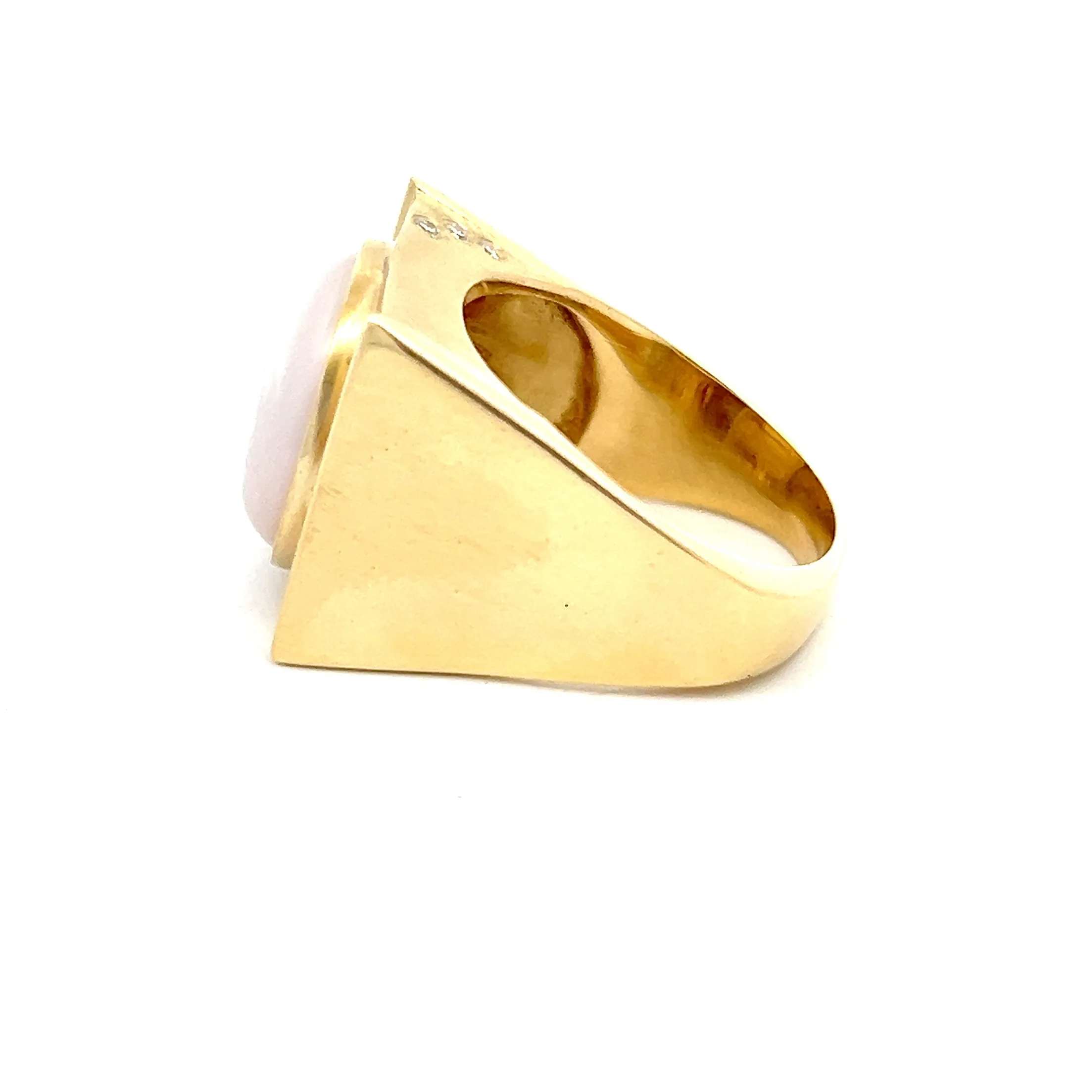 Estate 18K Yellow Gold Susan Sadler Freshwater Pearl & Diamond Ring