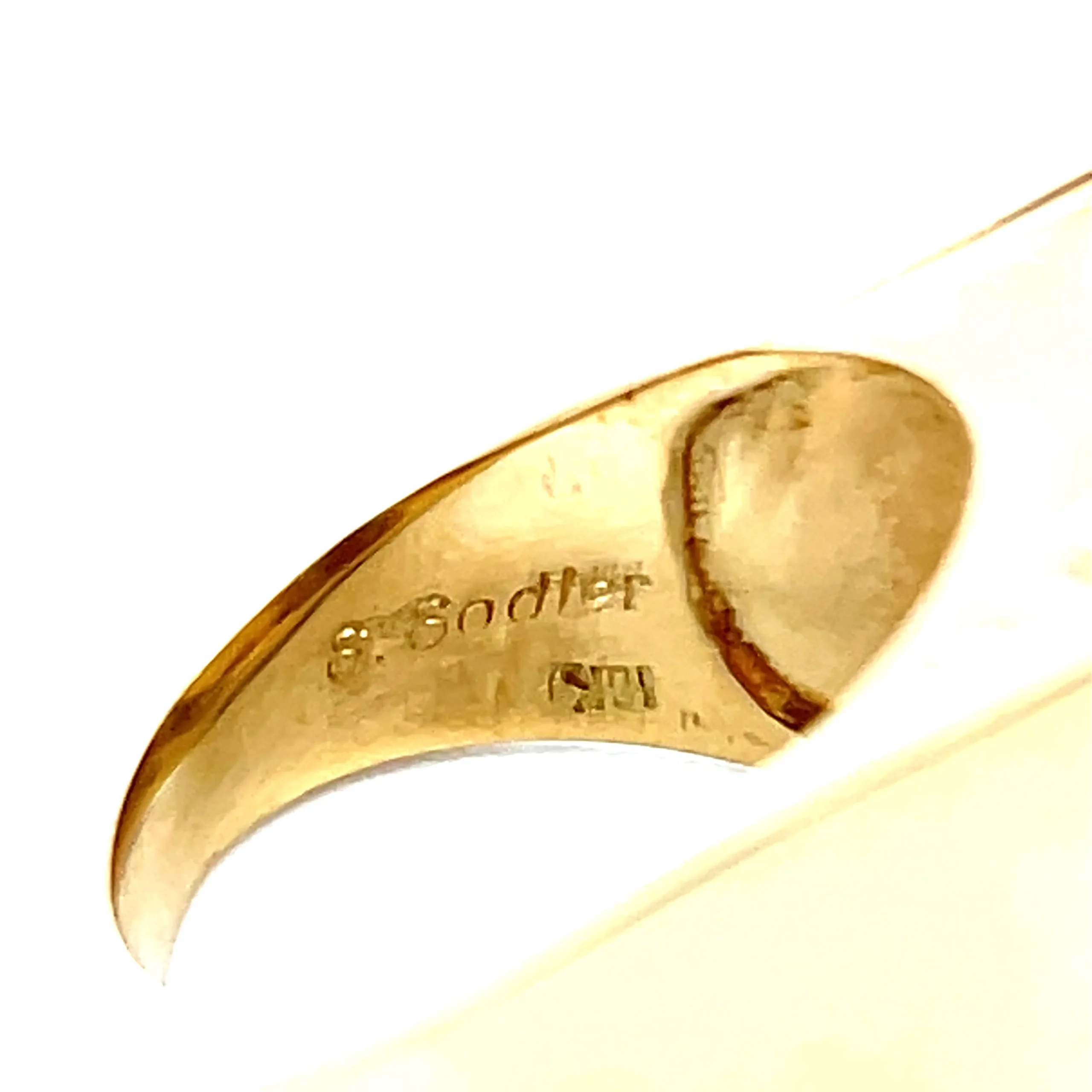 Estate 18K Yellow Gold Susan Sadler Freshwater Pearl & Diamond Ring
