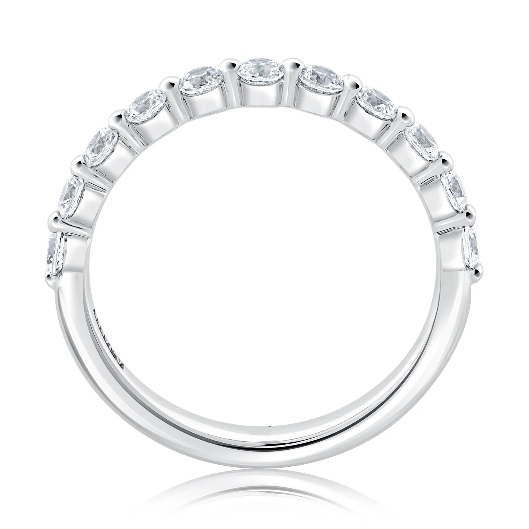 14K White Gold 0.55ctw Diamond Wedding Band