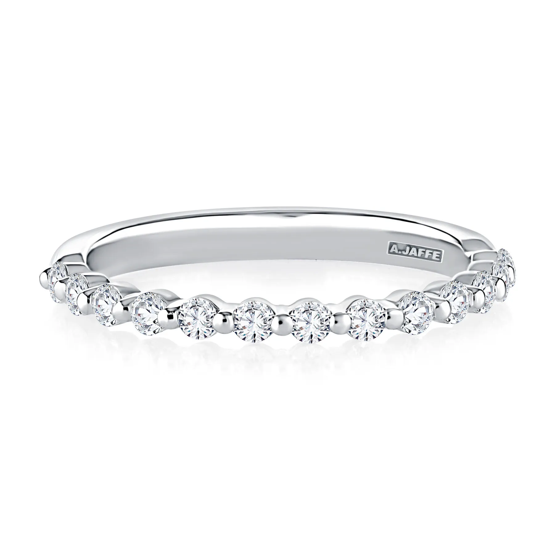 14K White Gold 0.39ctw Diamond Wedding Band
