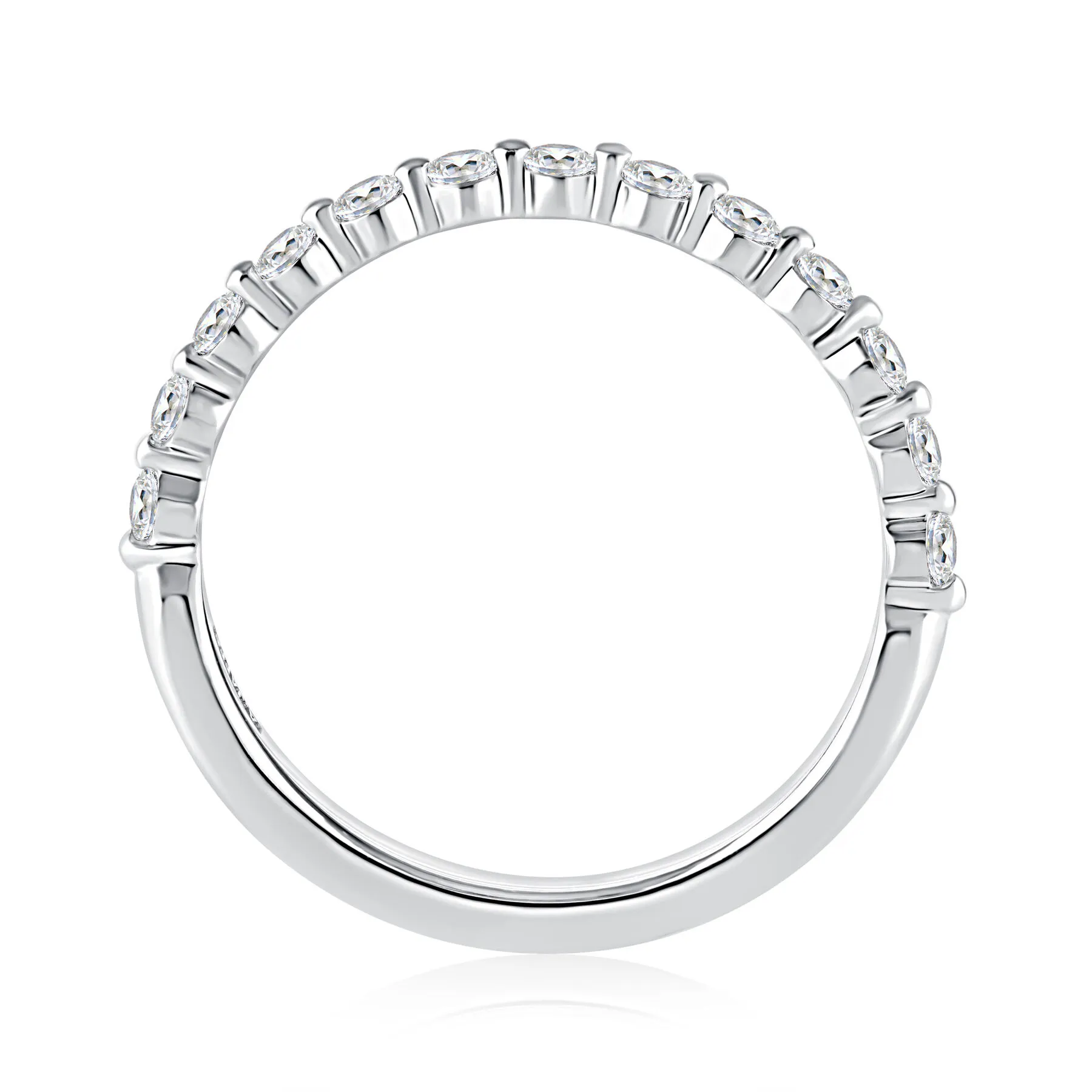 14K White Gold 0.39ctw Diamond Wedding Band