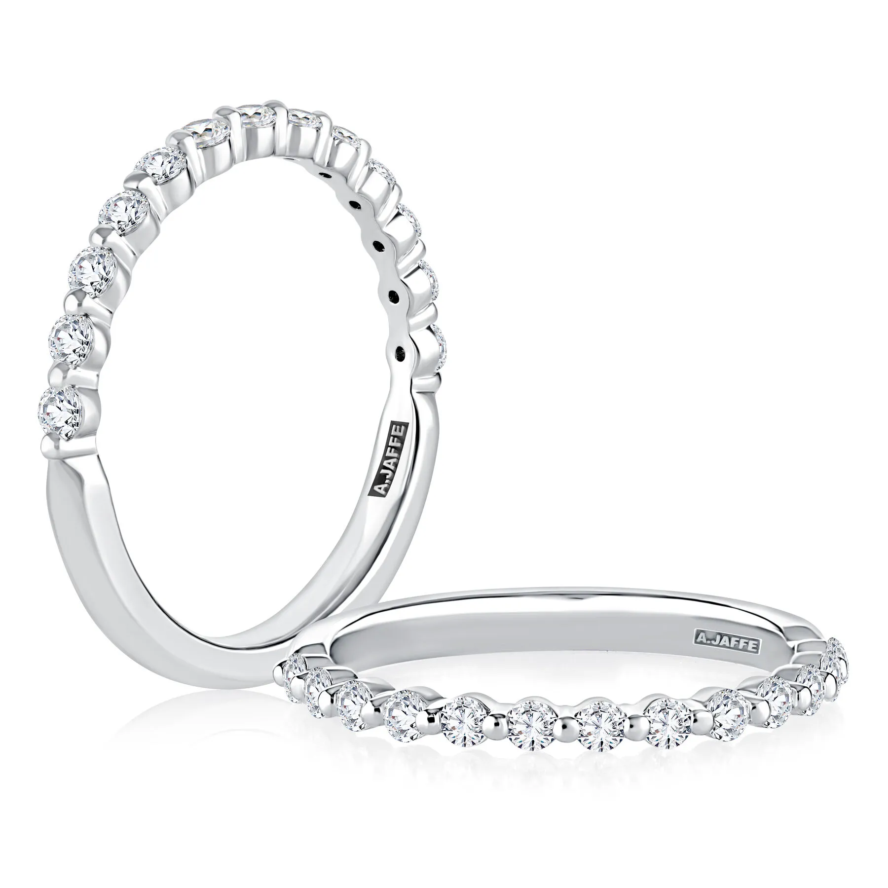 14K White Gold 0.39ctw Diamond Wedding Band