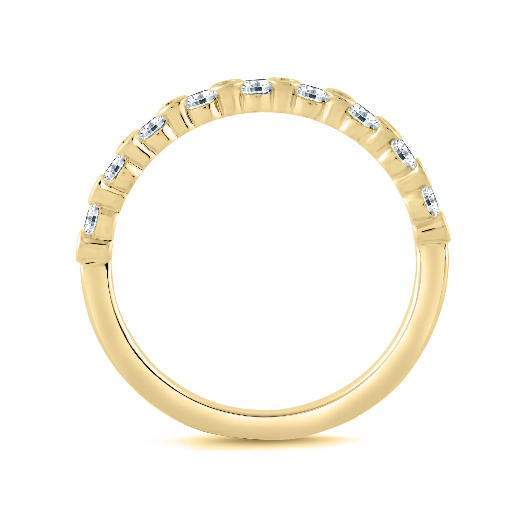 14K Yellow Gold 0.28ctw Diamond Wedding Band