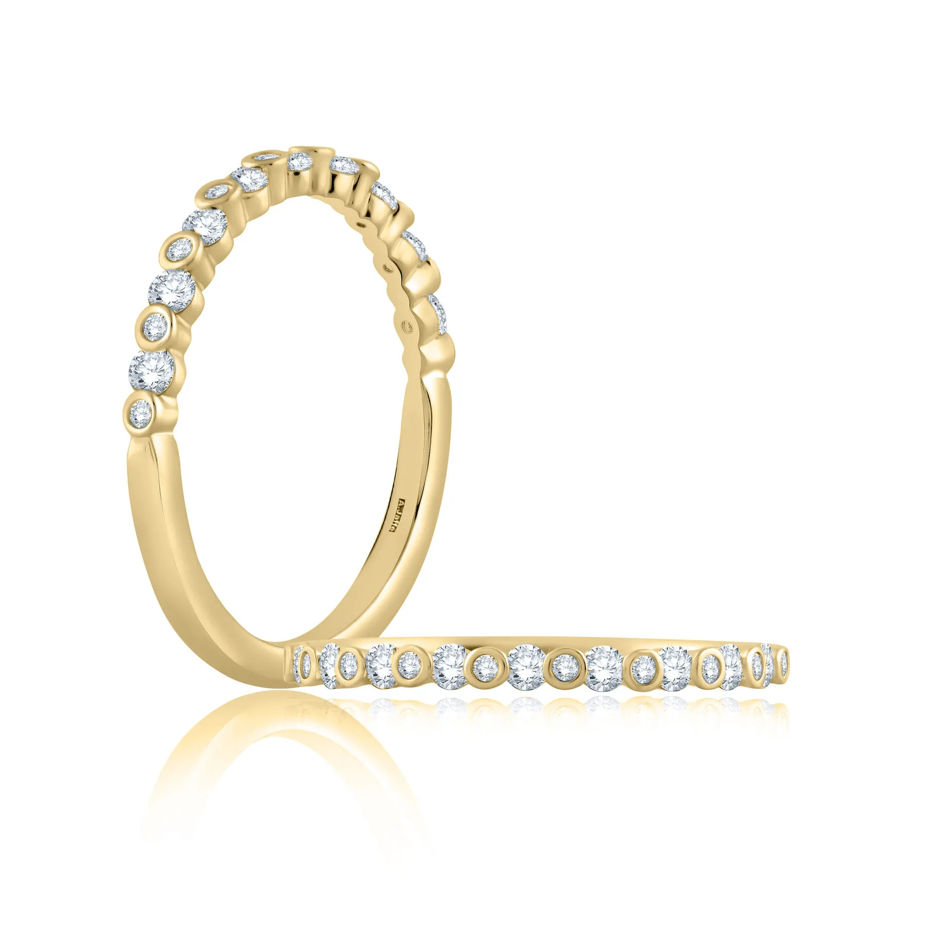 14K Yellow Gold 0.28ctw Diamond Wedding Band