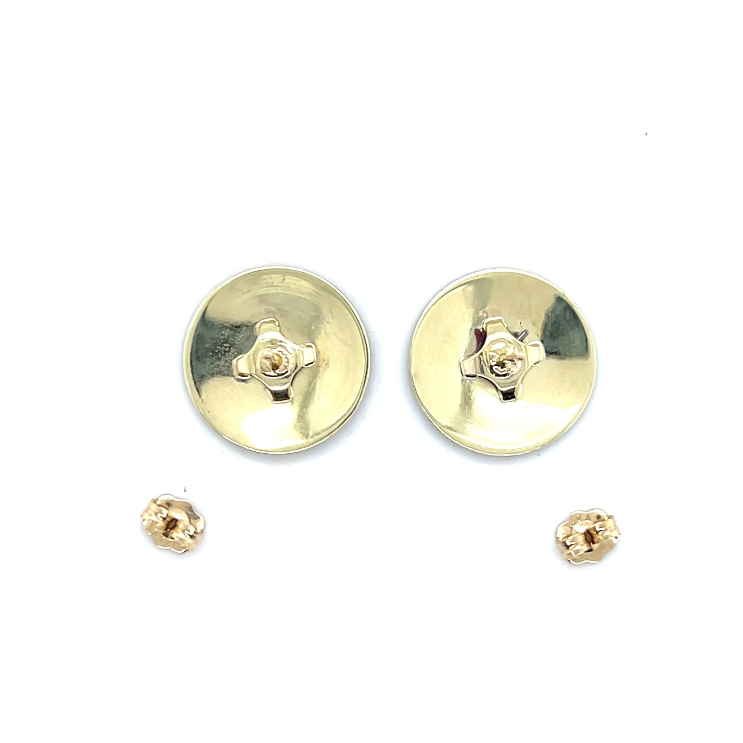 Estate 14K Gold & Platinum 0.20ctw Diamond Antique Cufflink Earrings