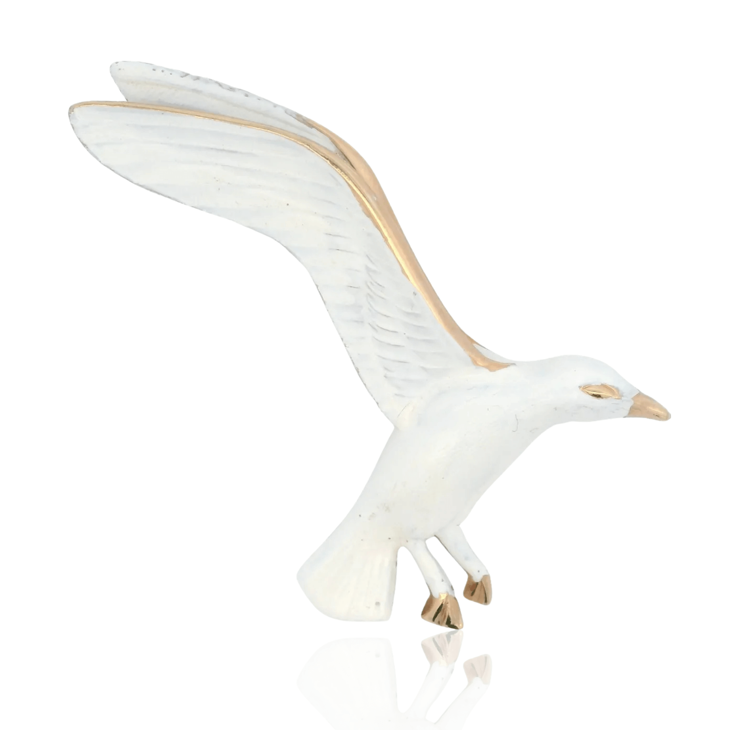 Estate Costume Giovanni Enamel Seagull Vintage Brooch