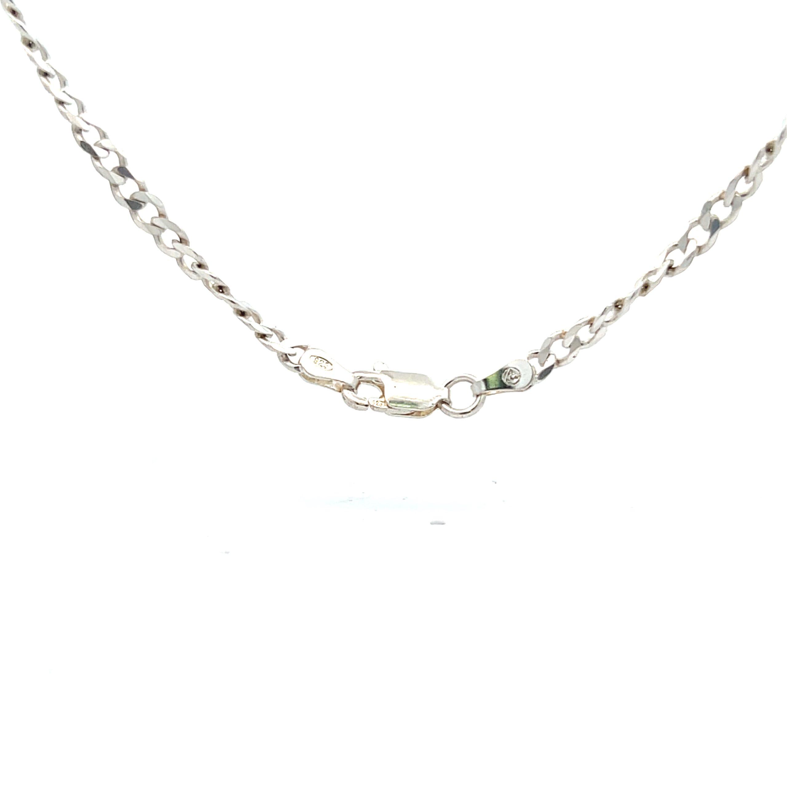 Estate Sterling Silver Curb Link Chain - Image 2