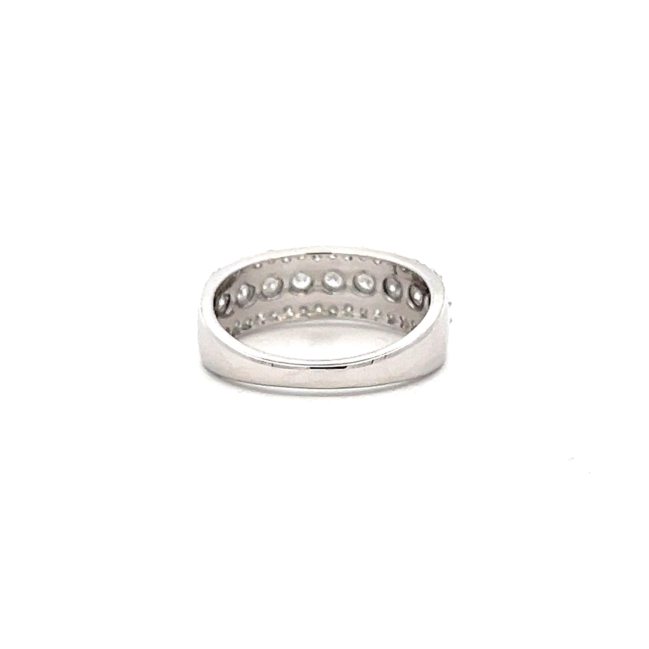 10K White Gold 0.50CTW Lab-Grown Diamond Band - Image 3