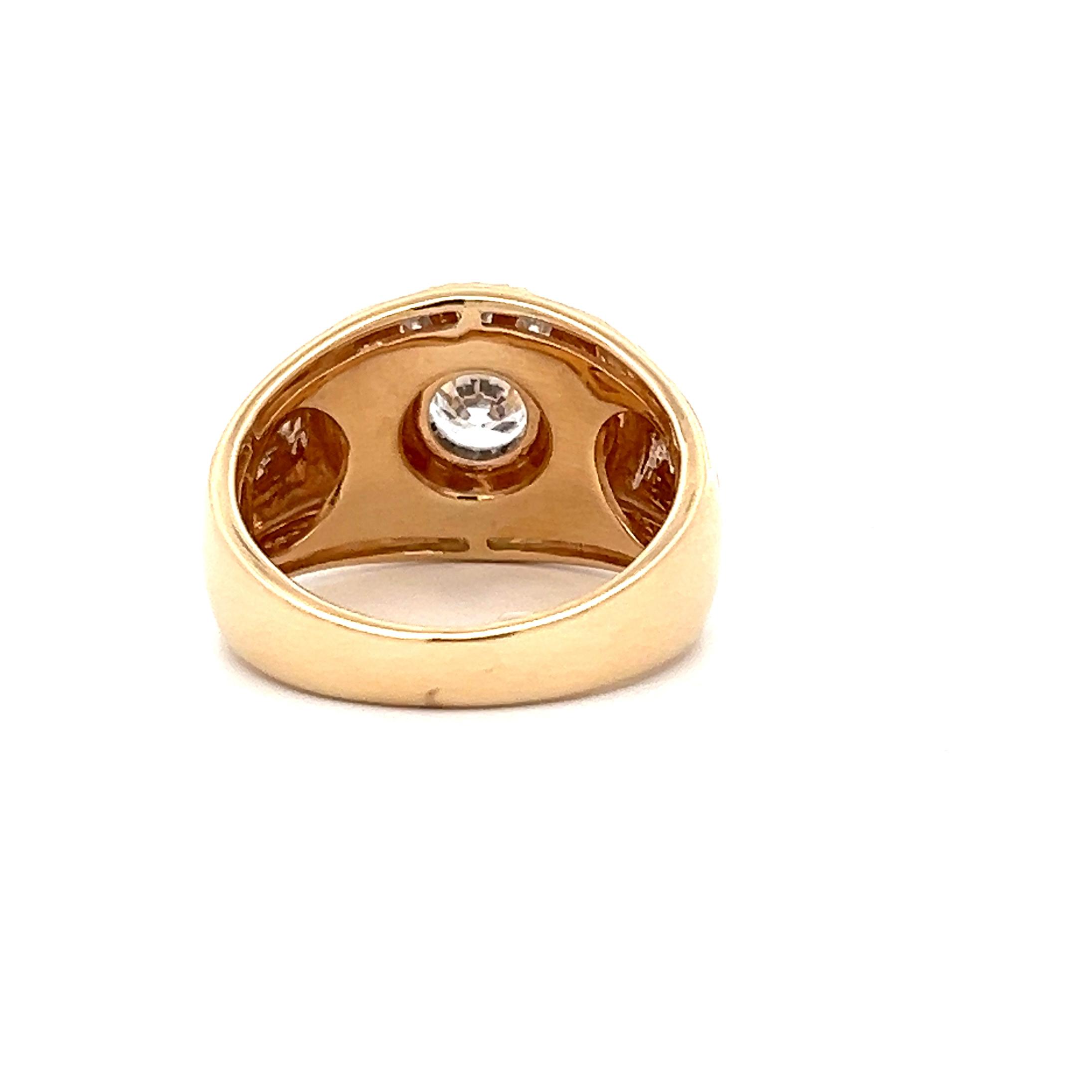 10K Yellow Gold 2.00CTW Lab-Grown Diamond Men's Band - Image 3
