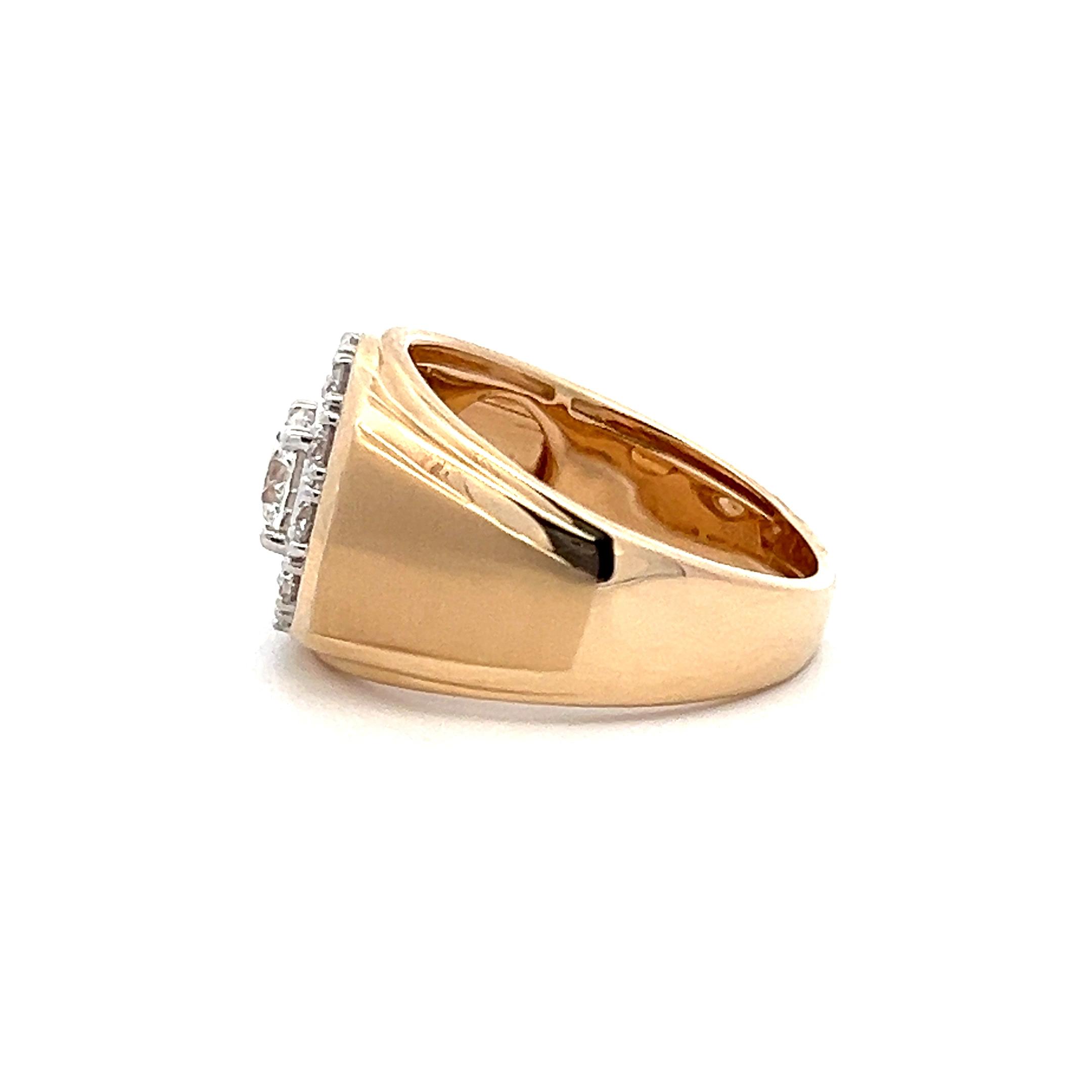 10K Yellow Gold 2.00CTW Lab-Grown Diamond Men's Band - Image 2