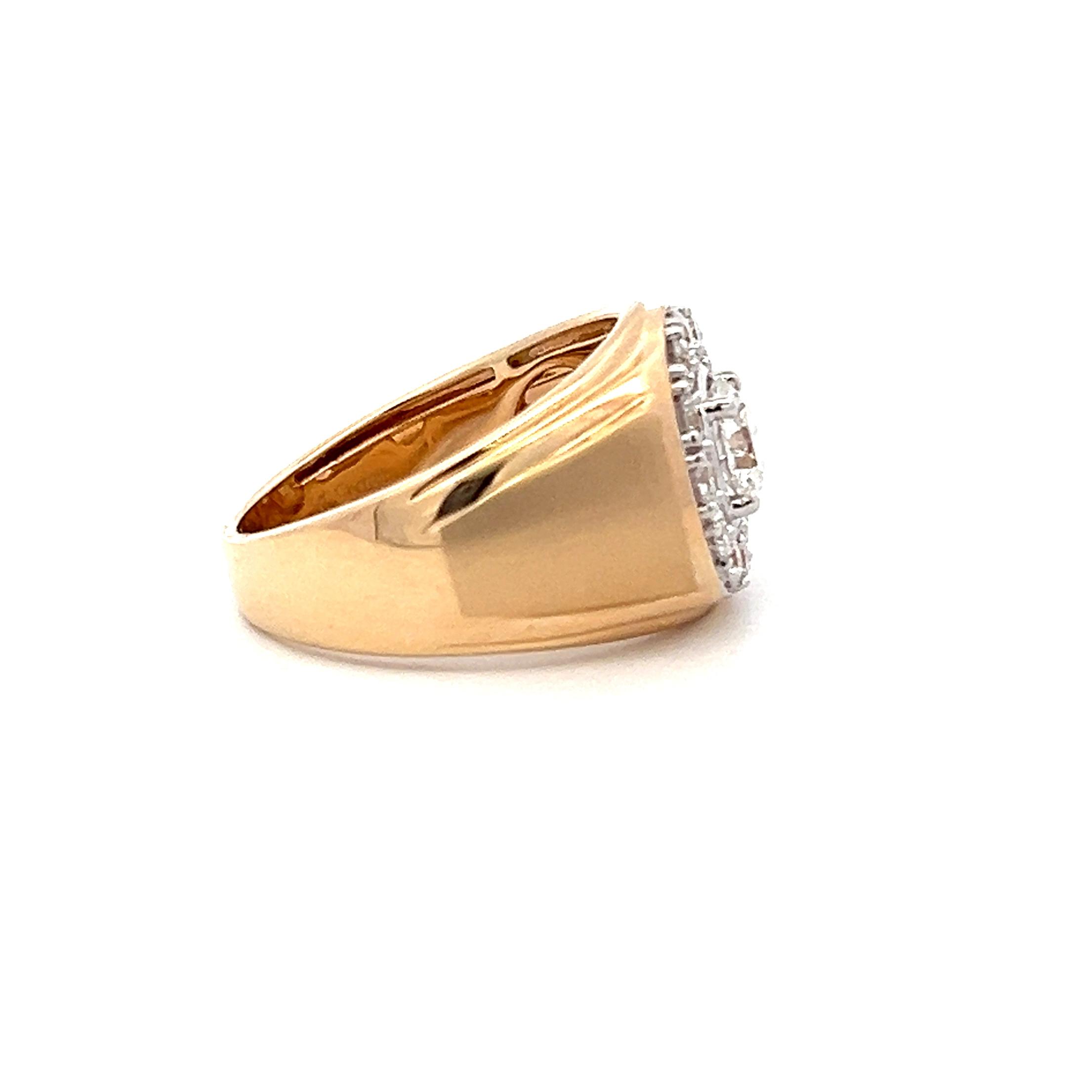 10K Yellow Gold 2.00CTW Lab-Grown Diamond Men's Band - Image 4