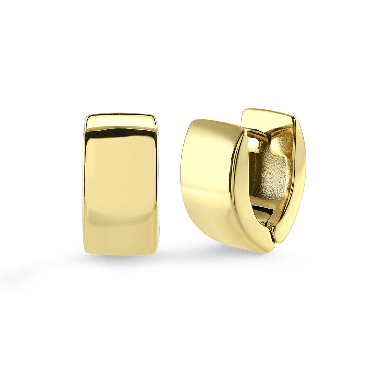 Stainless Steel Gold Plated Chunky Hoop Earrings