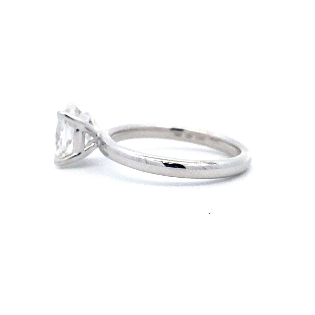 14K White Gold 2.02CTW Lab-Grown Elongated Cushion Diamond Solitaire Engagement Ring - Image 4