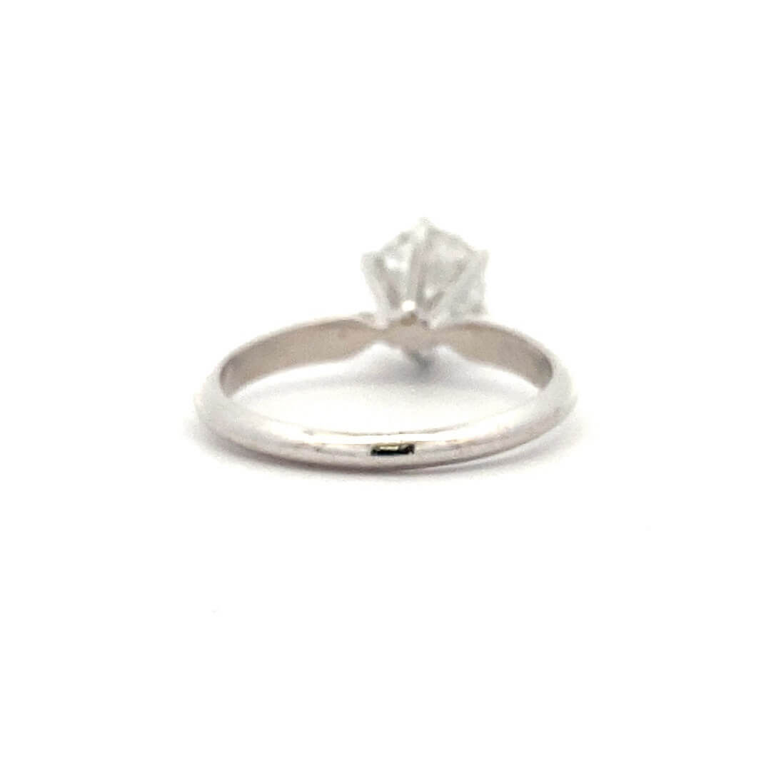 Estate 14K White Gold 1.00CT Diamond Solitaire Engagement Ring