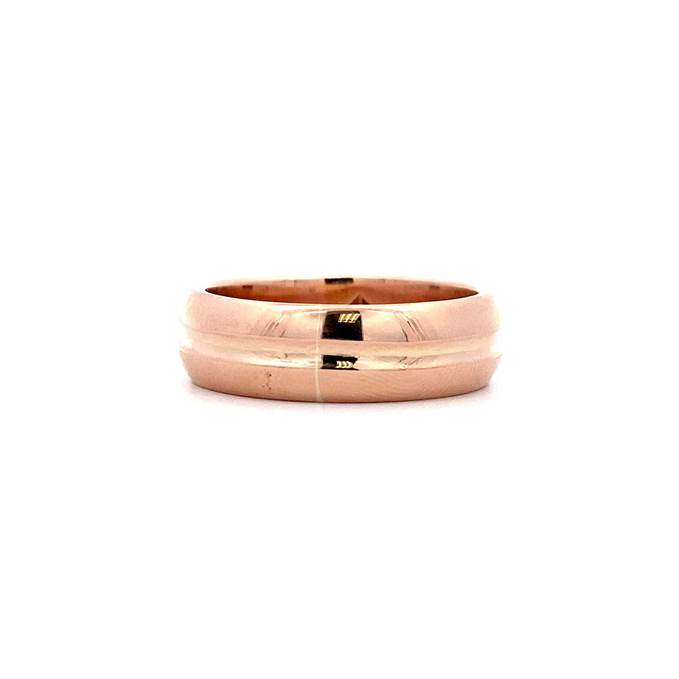 Estate 14K Yellow Gold Princess-Cut Fancy Brown Diamond Men’s Wedding Band