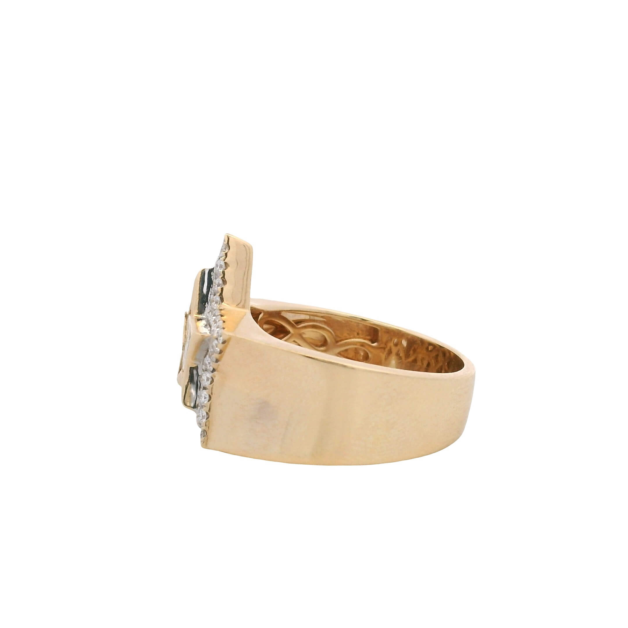 Estate 18k Yellow Gold 1.08ctw Diamond Star Ring – 1980s