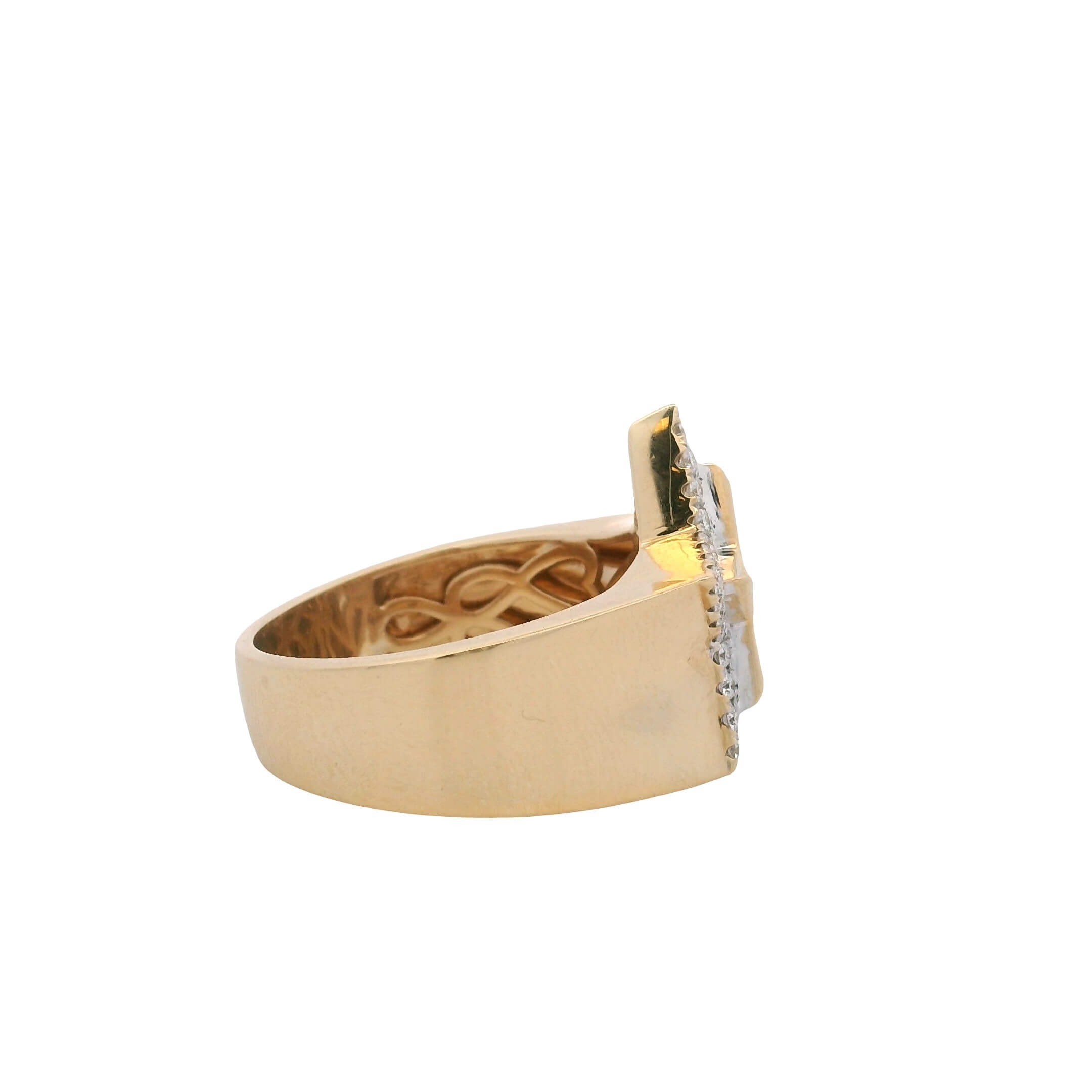 Estate 18k Yellow Gold 1.08ctw Diamond Star Ring – 1980s