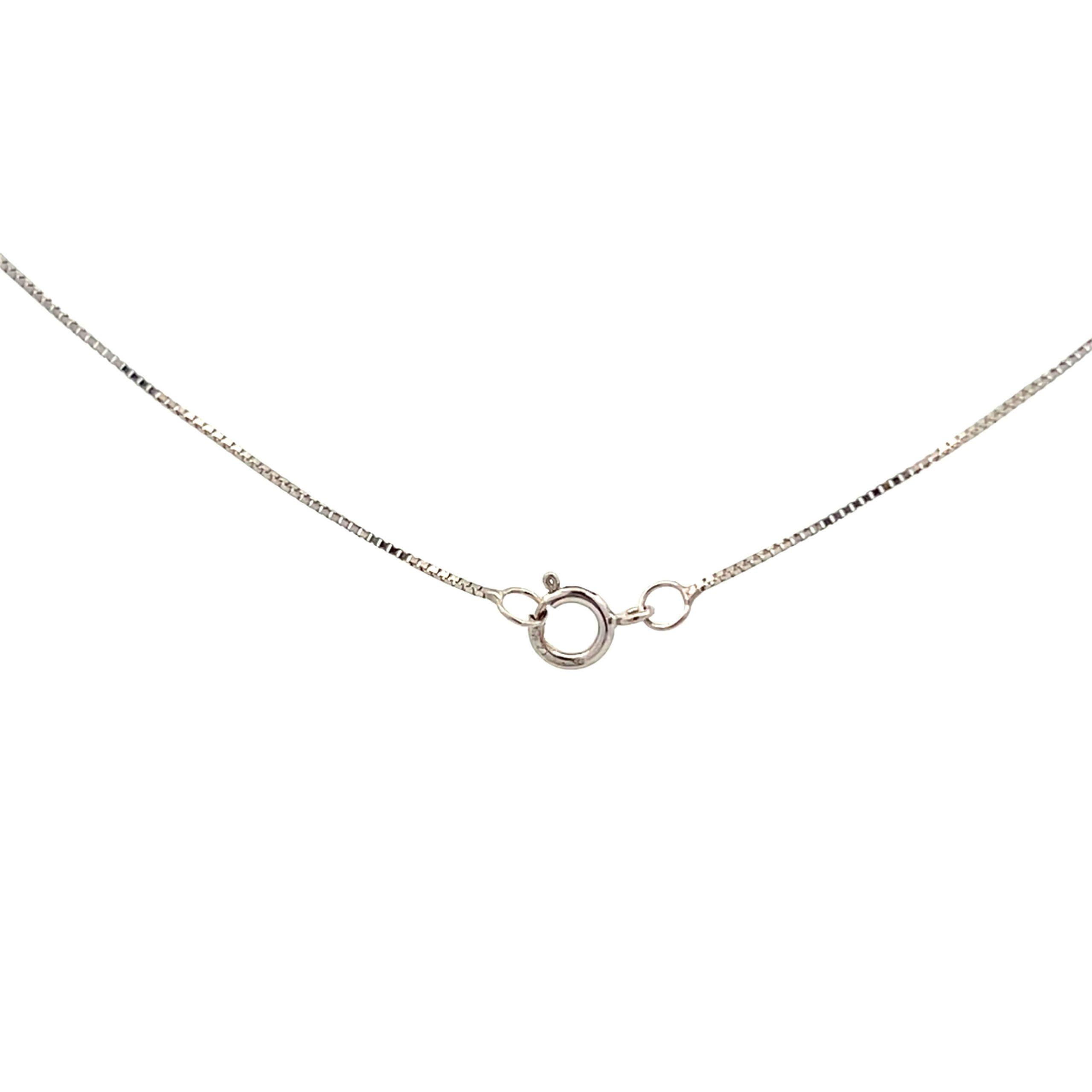Estate 14K White Gold 0.45MM Box Chain Necklace