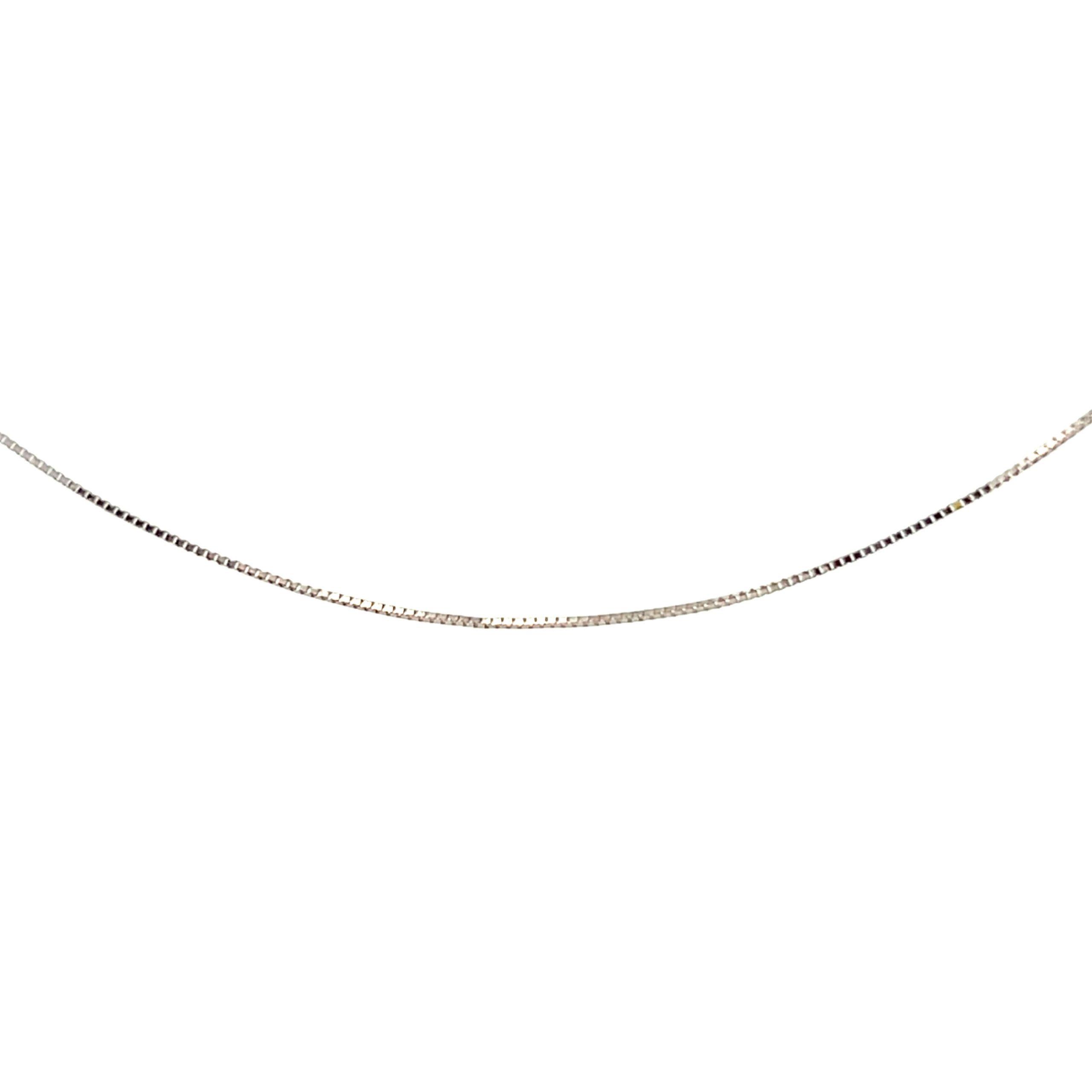 Estate 14K White Gold 0.45MM Box Chain Necklace