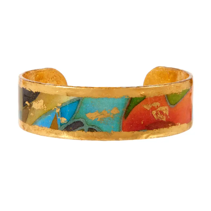22K Gold Leaf Rainforest Cuff Bracelet by Evocateur