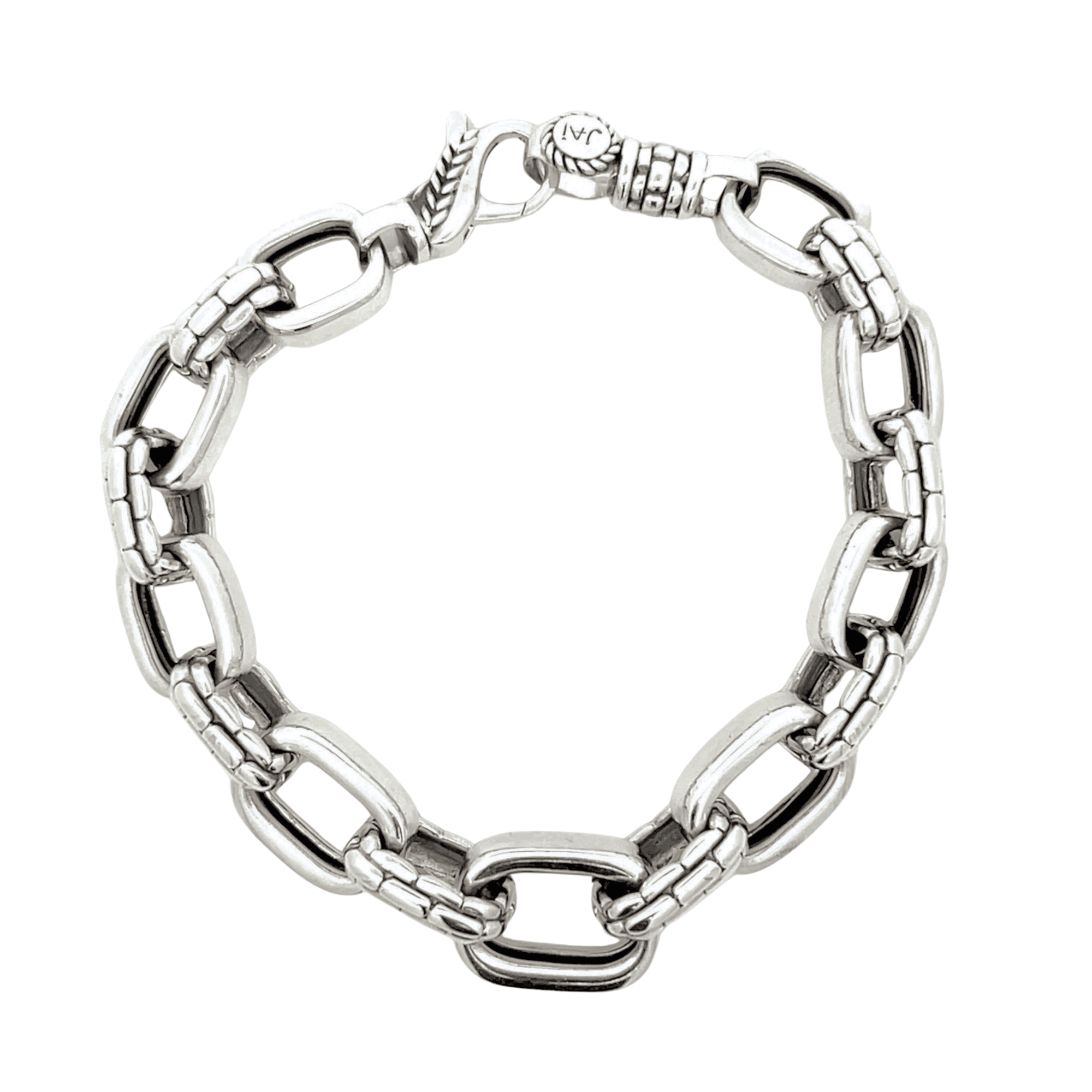 Estate Jai Sterling Silver Chunky Link Bracelet