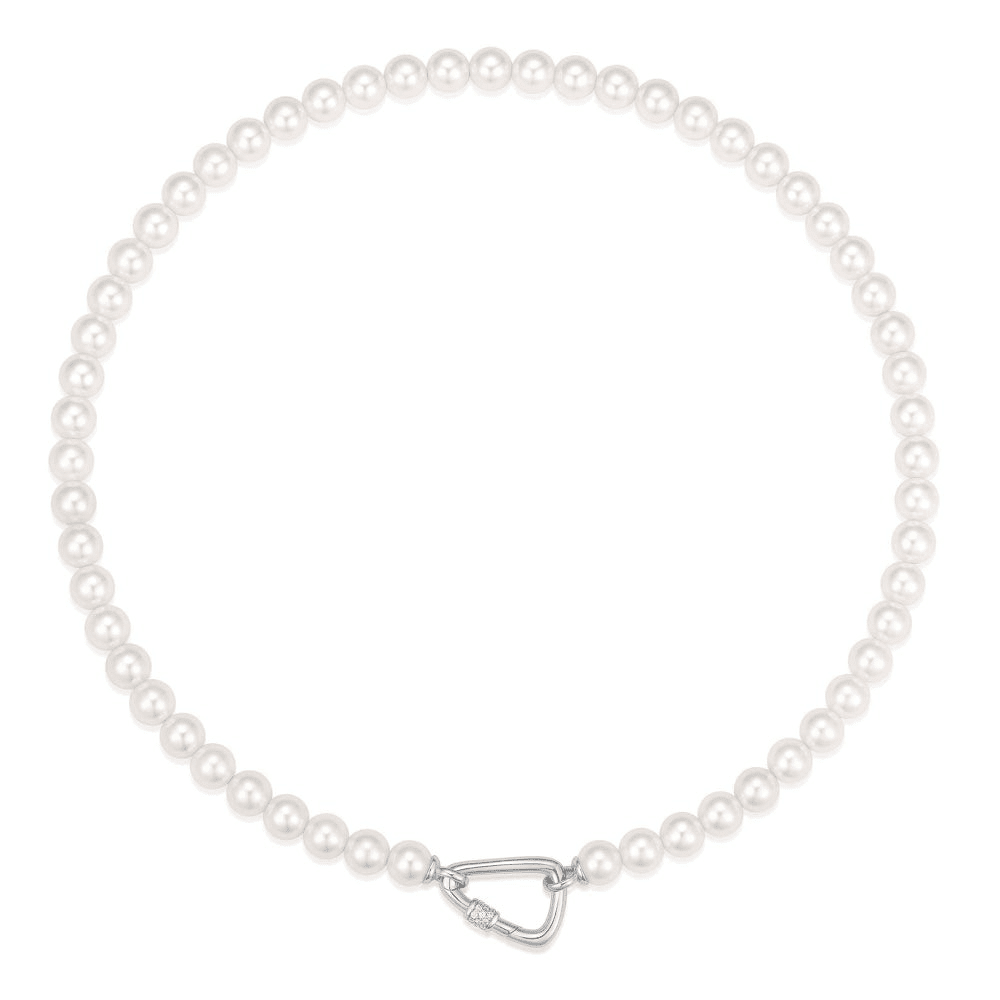 Sterling Silver Shell Pearl Strand Necklace by Ania Haie