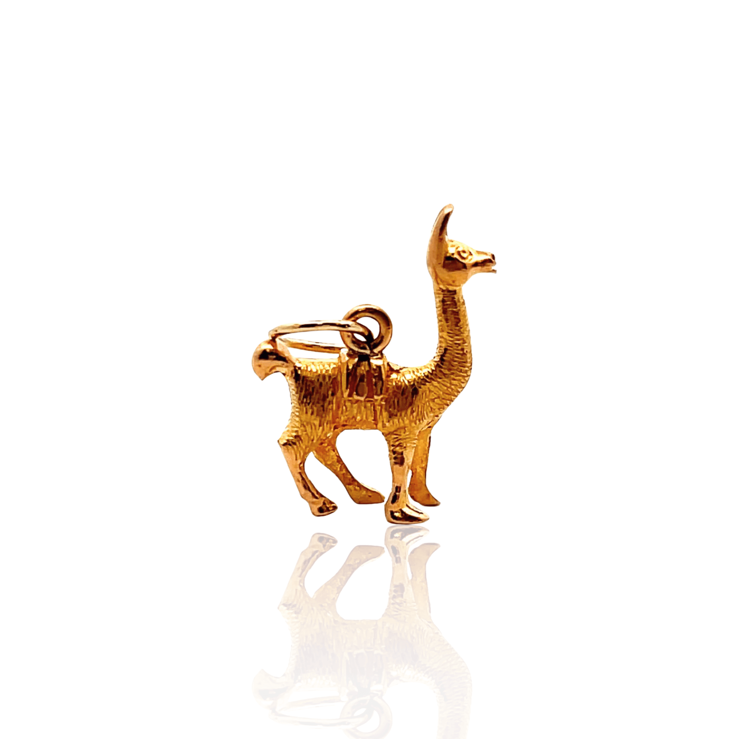 Estate 14K Llama Charm Pendant