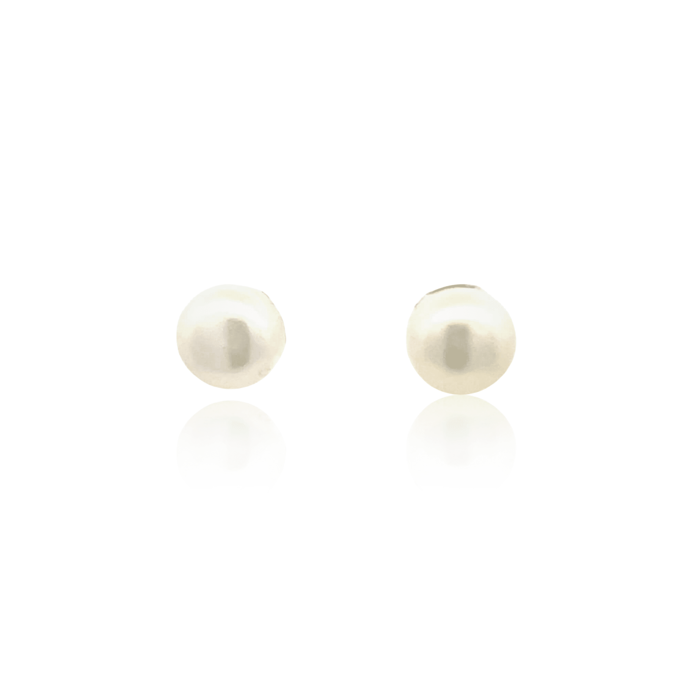 Estate 14K Yellow Gold 6MM Cultured Pearl Stud Earrings