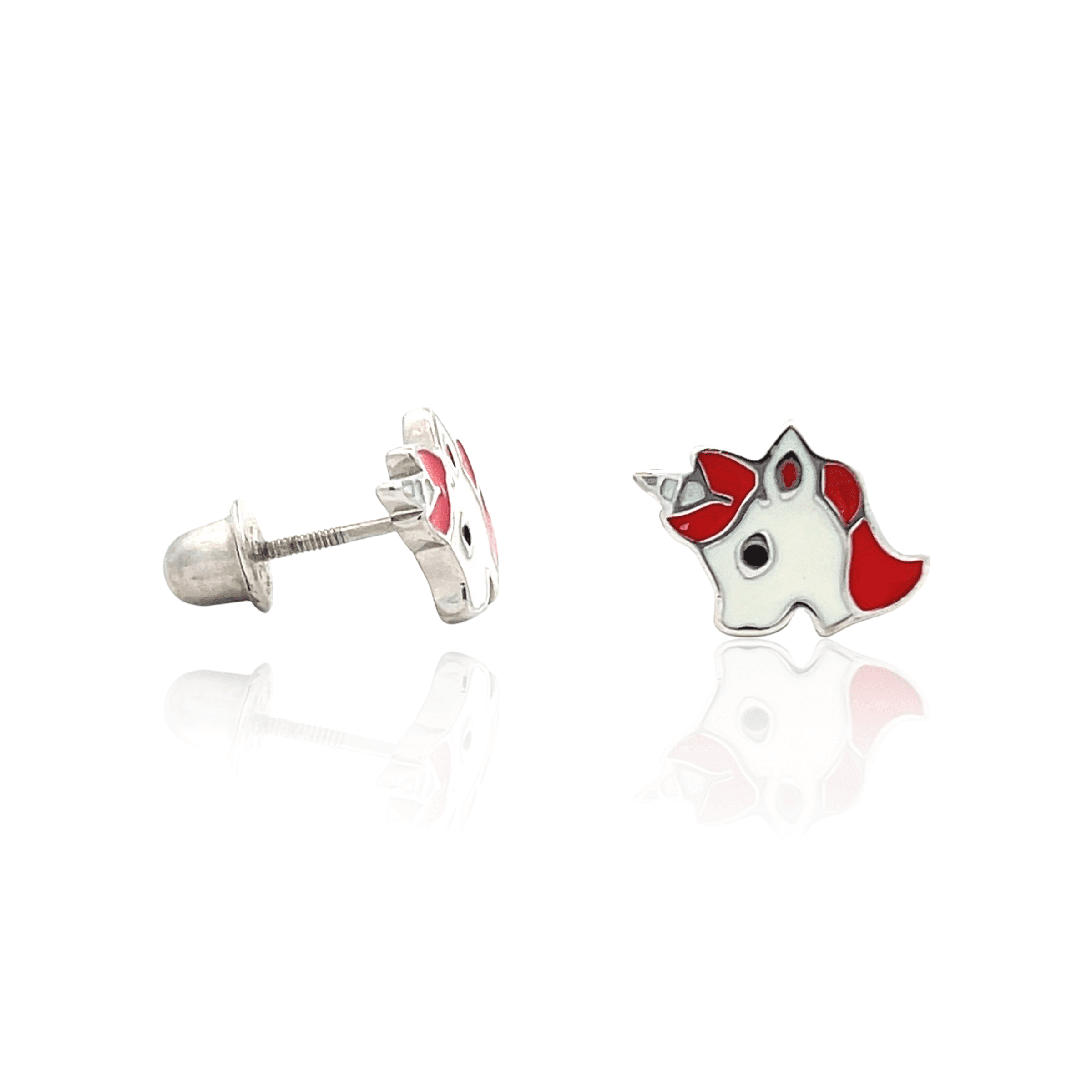 Estate Children’s Sterling Silver Unicorn Stud Earrings