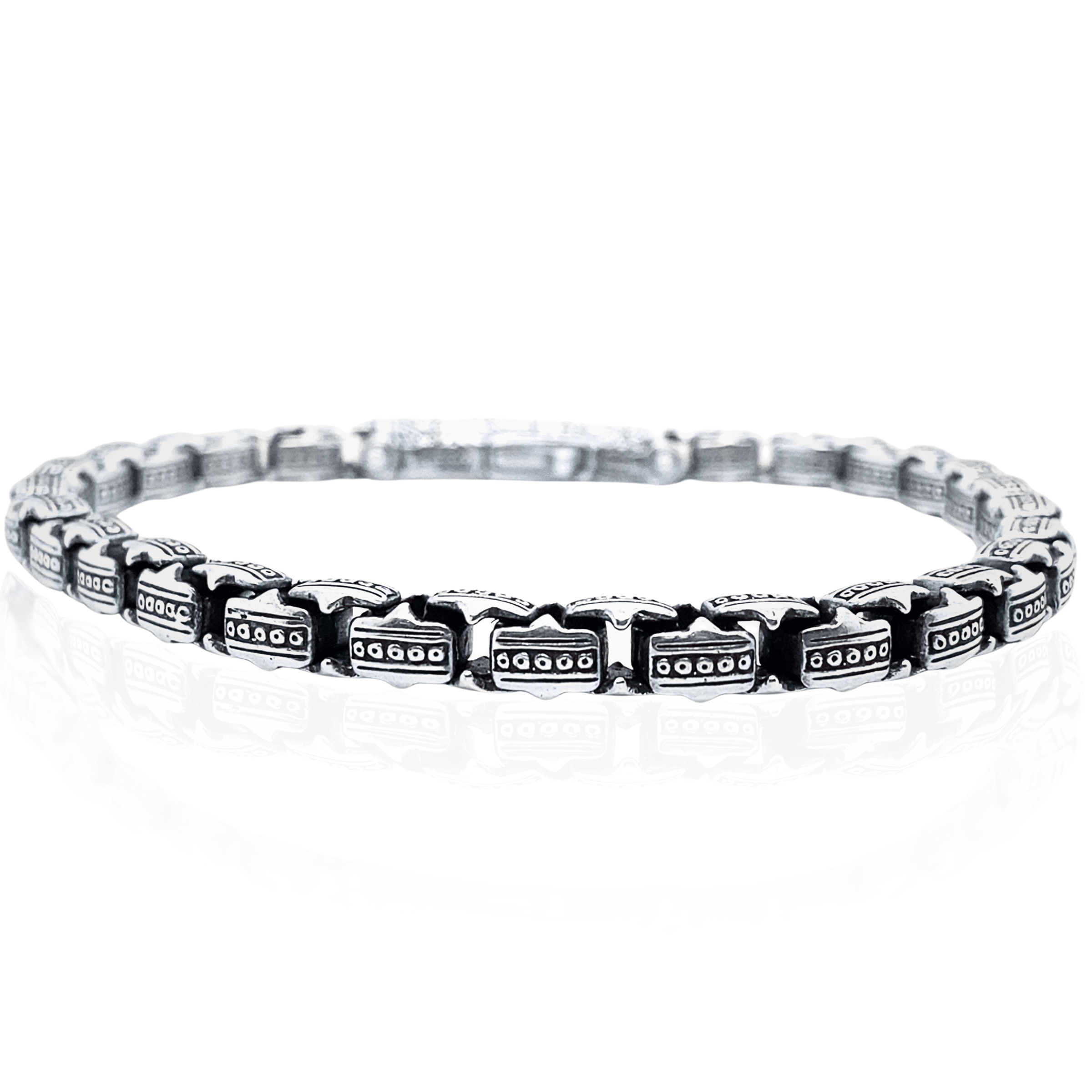 Estate Sterling Silver Konstantino Handmade Link Bracelet
