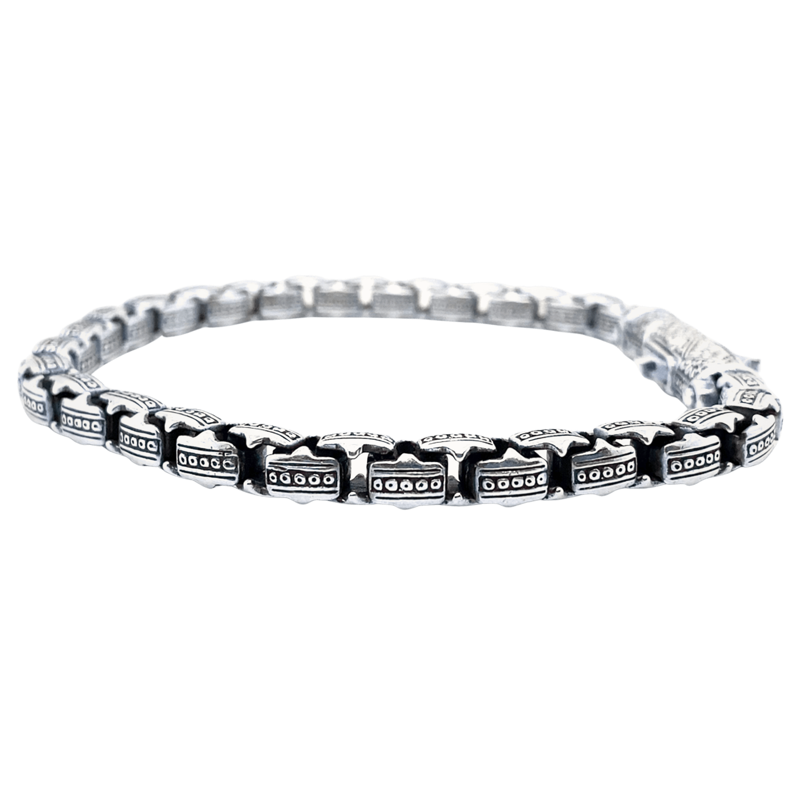 Estate Sterling Silver Konstantino Handmade Link Bracelet
