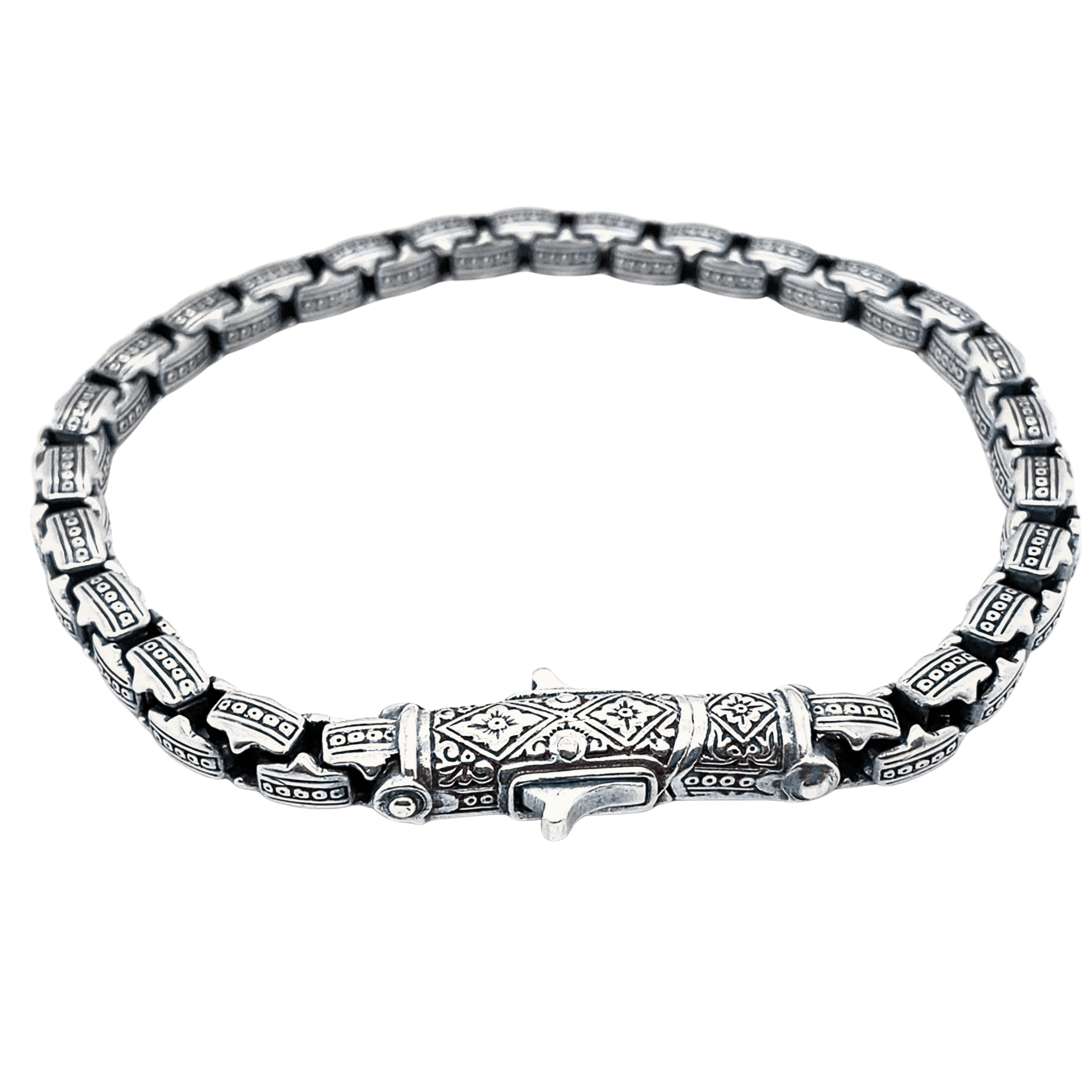 Estate Sterling Silver Konstantino Handmade Link Bracelet