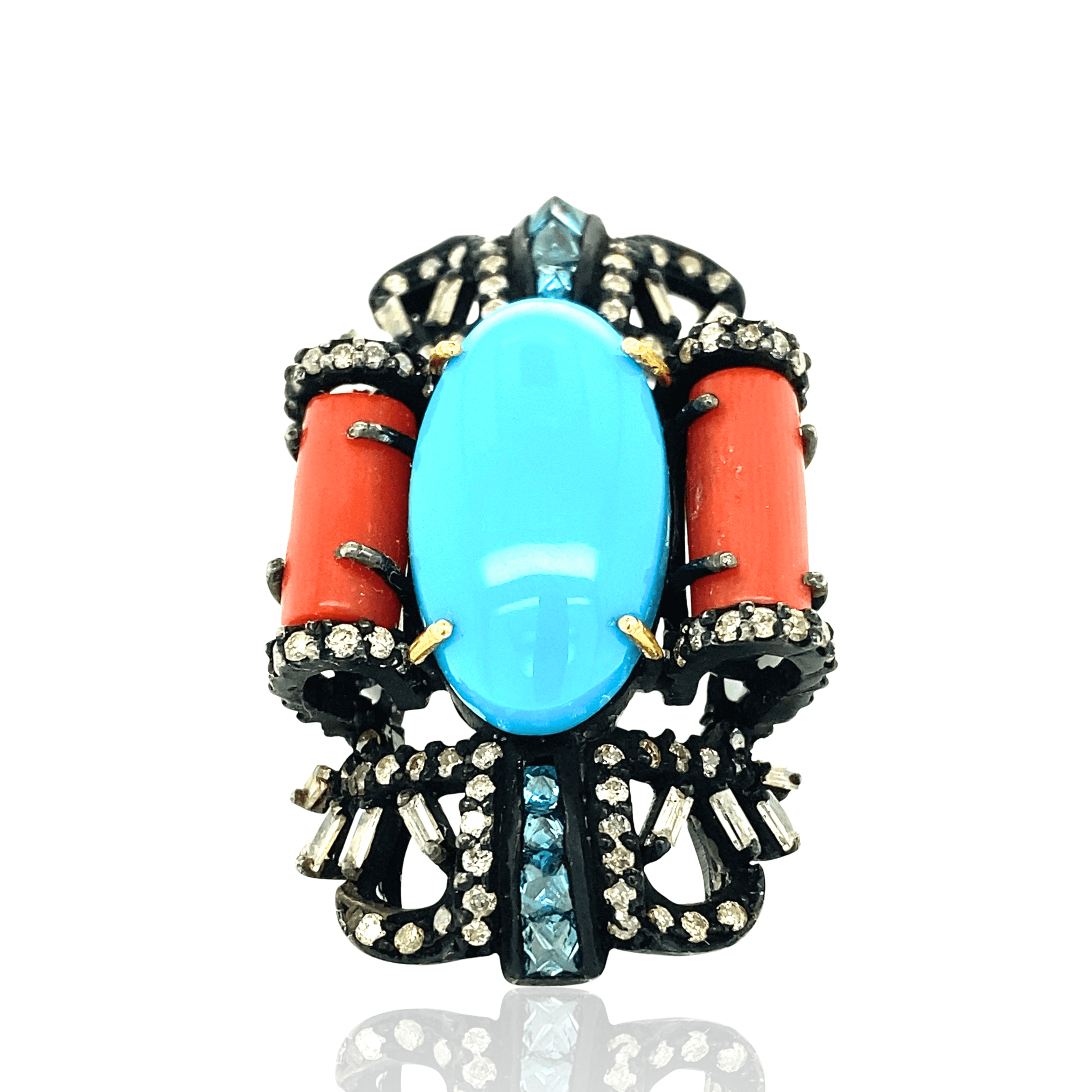 Estate Sterling Silver Turquoise