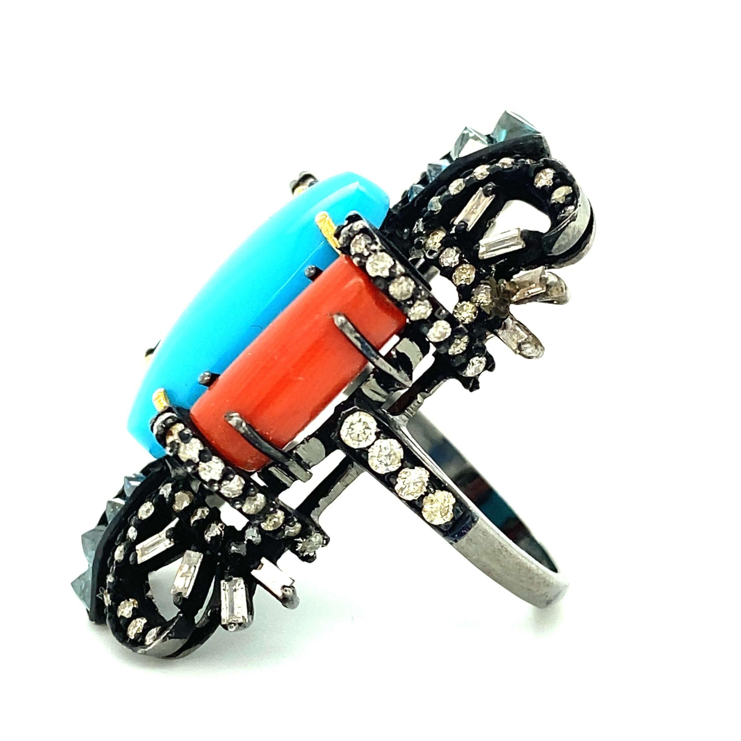 Estate Sterling Silver Turquoise