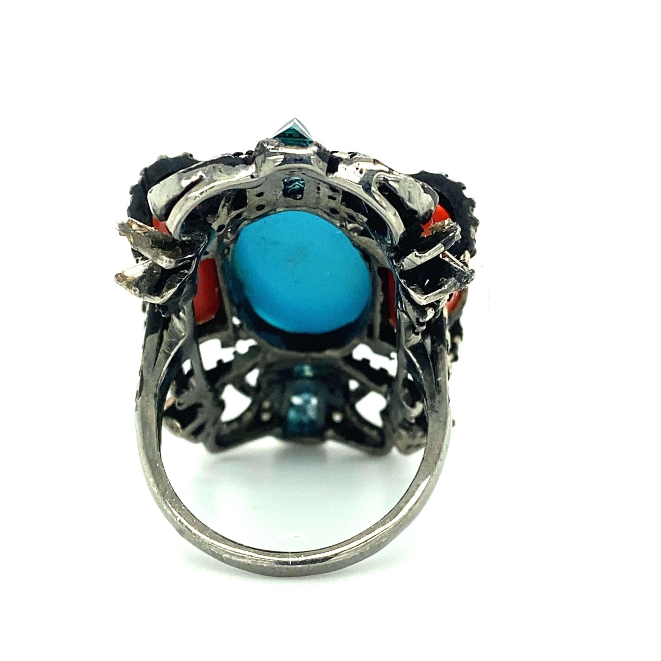 Estate Sterling Silver Turquoise