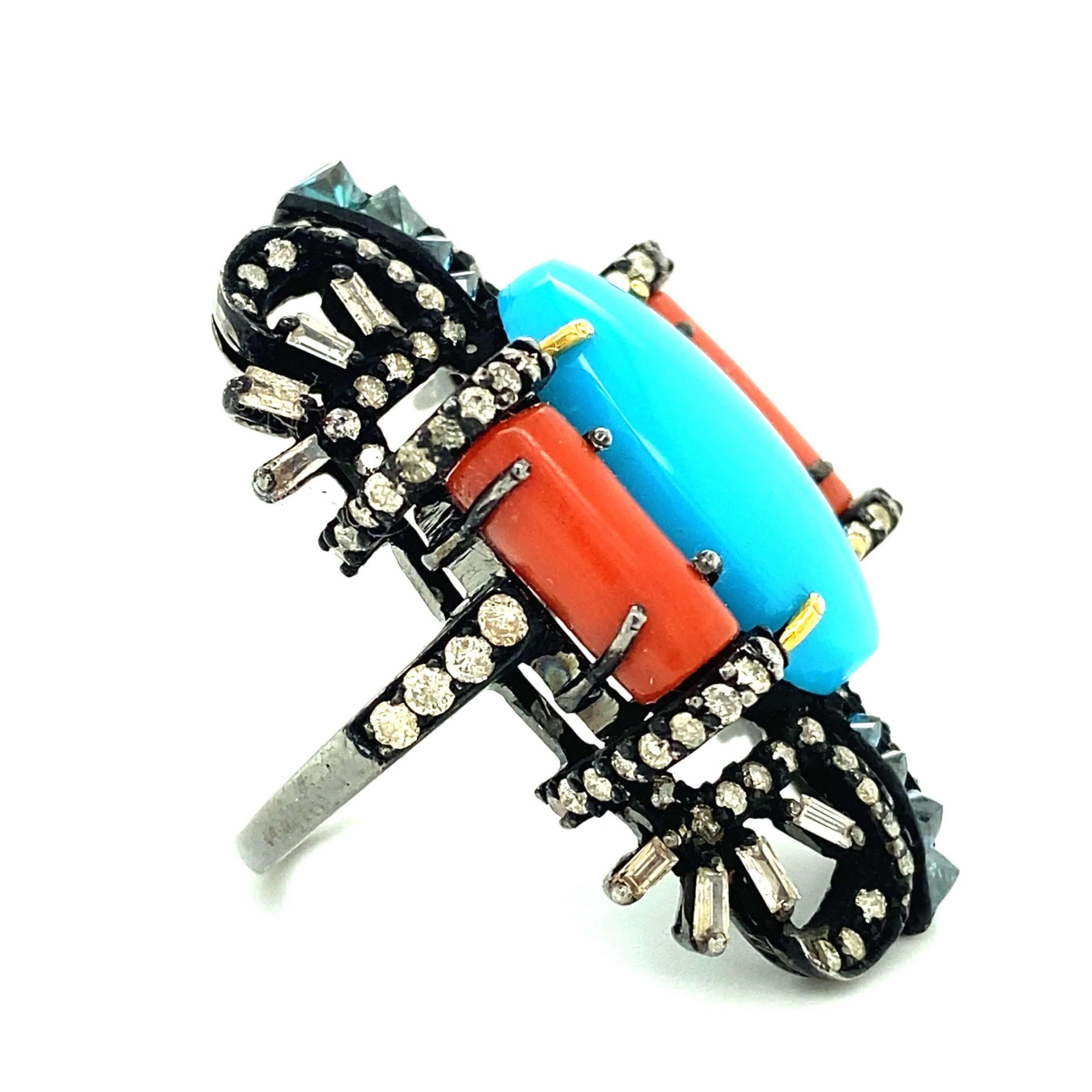 Estate Sterling Silver Turquoise