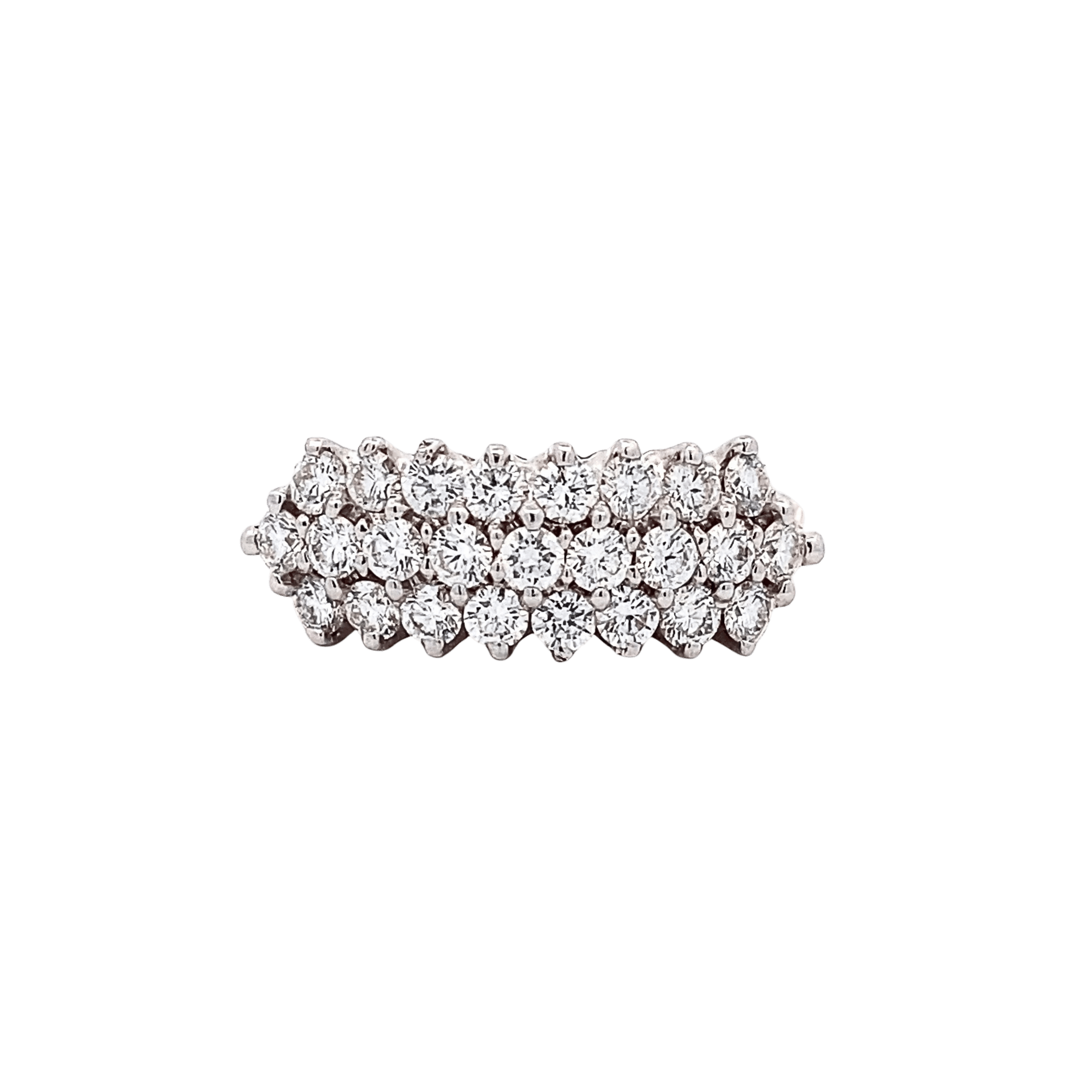 14K Two Tone Gold 1.00CTW Diamond Triple Row Band by Le Vian