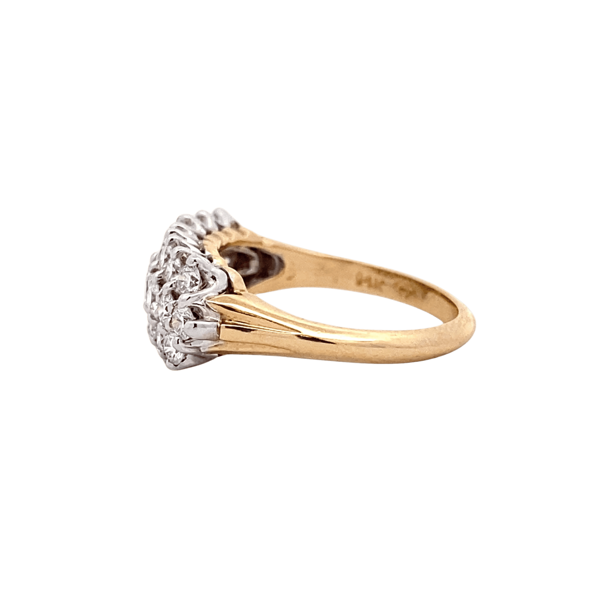 14K Two Tone Gold 1.00CTW Diamond Triple Row Band by Le Vian